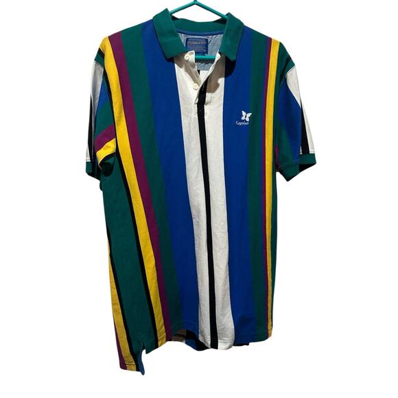 Vintage Pendleton Stripes Style Collared Polo Shirt Size M Cotton Kapalua Hawaii - Picture 4 of 6